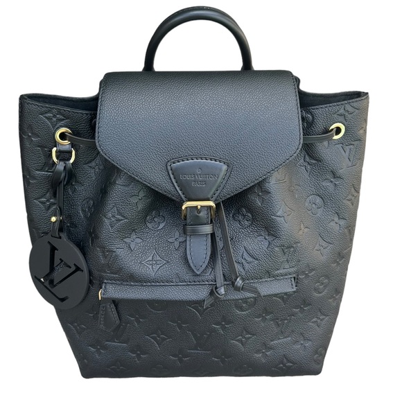 Louis Vuitton Montsouris Backpack NM Monogram Empreinte Leather PM Black - Picture 10 of 11